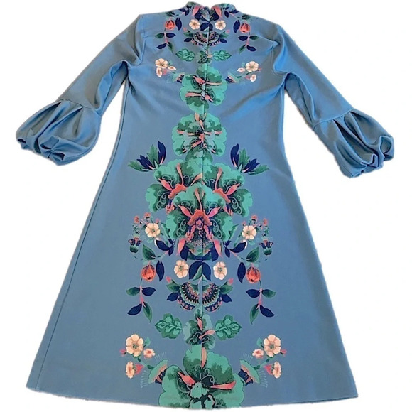 New York & Co A-Line 3/4 Bell Sleeve Scuba Material Dress - Picture 4 of 11